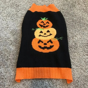 Dog Halloween Pumpkin Sweater